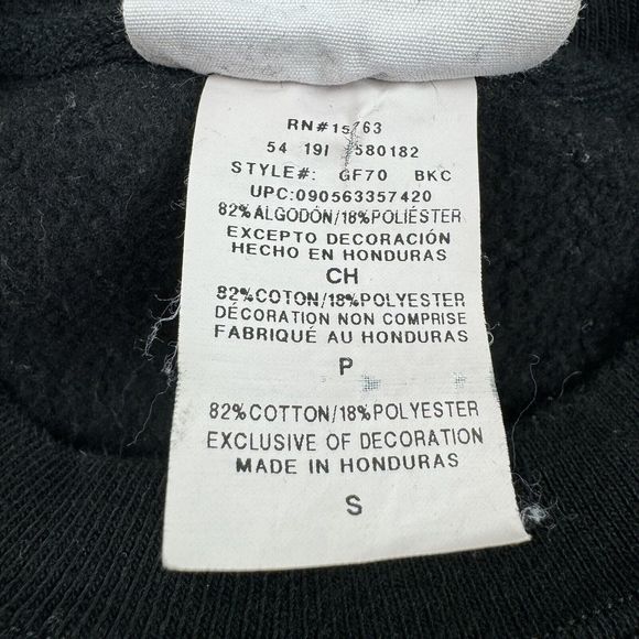 Champion Reverse Weave Crewneck Sweatshirt Mens Size Small Black Pullover - Picture 13 of 14